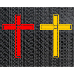 Cross decal stickers for bikes, cars, laptops and mobile