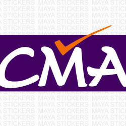 CMA  logo sticker for cars, bikes, laptops, door and others