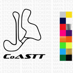 CoASTT racing track logo decal sticker for Cars, Bikes and others