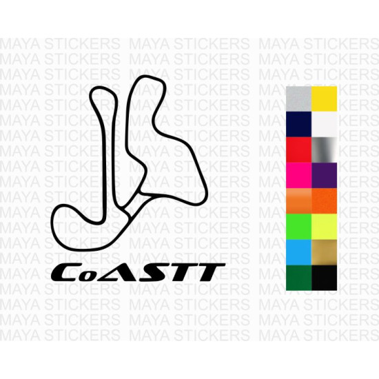 CoASTT racing track logo decal sticker for Cars, Bikes and others