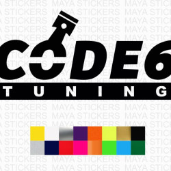 Code 6 Tuning logo car stickers