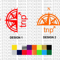 Compass and Trip design sticker for Royal Enfield bikes