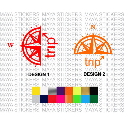 Compass RE sticker in custom colors and sizes