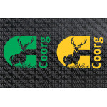 Coorg wildlife logo custom design sticker for cars, bikes, laptops