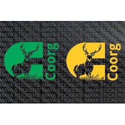 Coorg wildlife logo custom design sticker for cars, bikes, laptops
