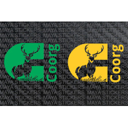 Coorg wildlife logo custom design sticker for cars, bikes, laptops