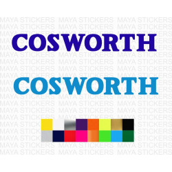 COSWORTH logo car stickers ( Pair of 2 )