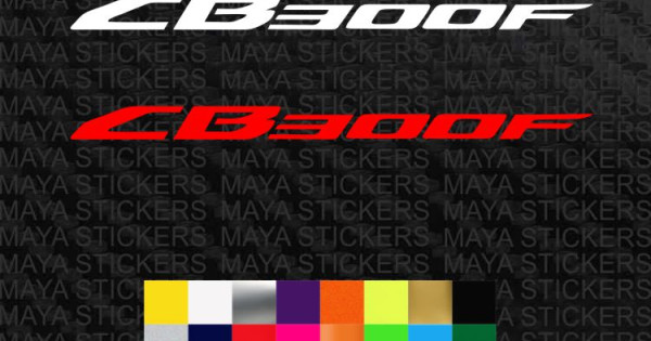 Honda CB300F logo stickers in custom colors and sizes