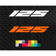 125 sticker for KTM 125 Duke and other 125 cc motorcycles  ( Pair of 2 )
