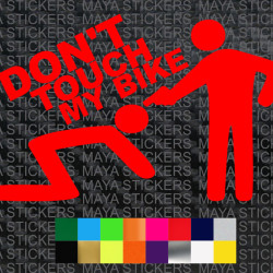 Don't touch my bike gun design sticker for all motorcycles