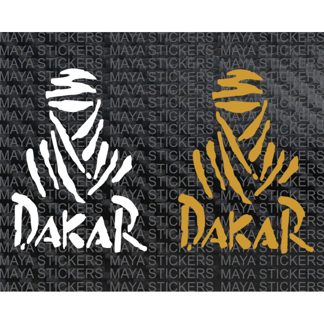 Dakar Rally logo stickers in custom colors and sizes