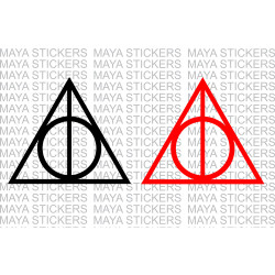 Deathly Hallows Harry porter symbol sticker (Pair of 2)