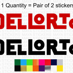 Dellorto logo stickers for bikes and helmets