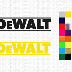 DeWALT power tools logo decal for tool boxes, cars, bikes ( Pair of 2 )