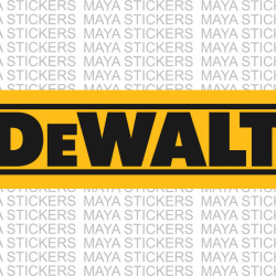 DeWALT power tools logo stickers with background for tool boxes, cars, bikes