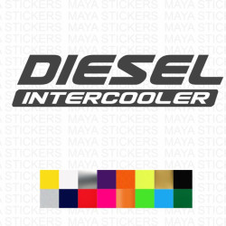 Diesel intercooler sticker in stylish design suitable for fuel caps and other places