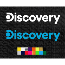 Discovery channel logo stickers for cars, bikes, laptops ( Pair of 2 )