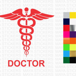 Doctor logo sign sticker / decals for cars, bikes, laptops, doors