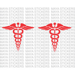 Doctor emblem stickers for scooty, cars, and bikes ( Pair of 2 stickers )