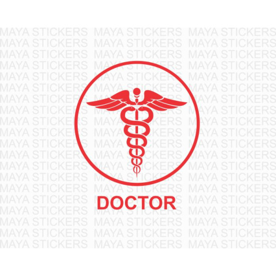 Doctor circular logo in aesthetic design for Cars, Bike and wall. 