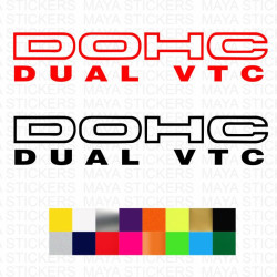 DOHC dual VTC logo stickers for Honda cars ( Pair of 2 )
