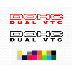 DOHC dual VTC logo stickers for Honda cars ( Pair of 2 )