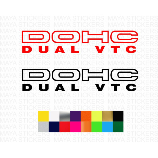 DOHC dual VTC logo stickers for Honda cars ( Pair of 2 )