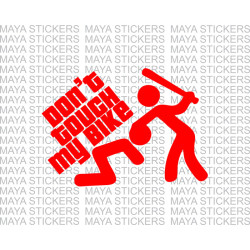 Dont touch my bike decal sticker in custom colors and sizes 