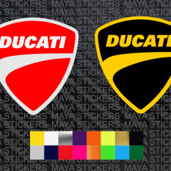 Ducati new shield logo sticker in dual colors for motorcycles and helmets