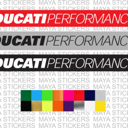 Ducati performance logo stikcer in custom color combination