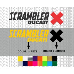 Ducati scrambler Urban Enduro logo sticker in custom colors and sizes