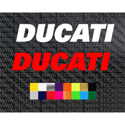Ducati text logo decal stickers for bikes and helmet ( Pair of 2 )