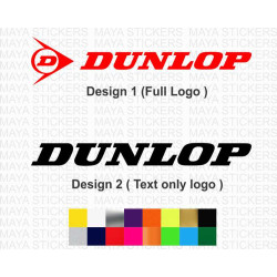 Dunlop tires logo stickers for motorcycles, helmets, cars ( Pair of 2 )