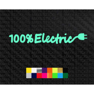 100% electric logo decal stickers for electric cars and scooters 