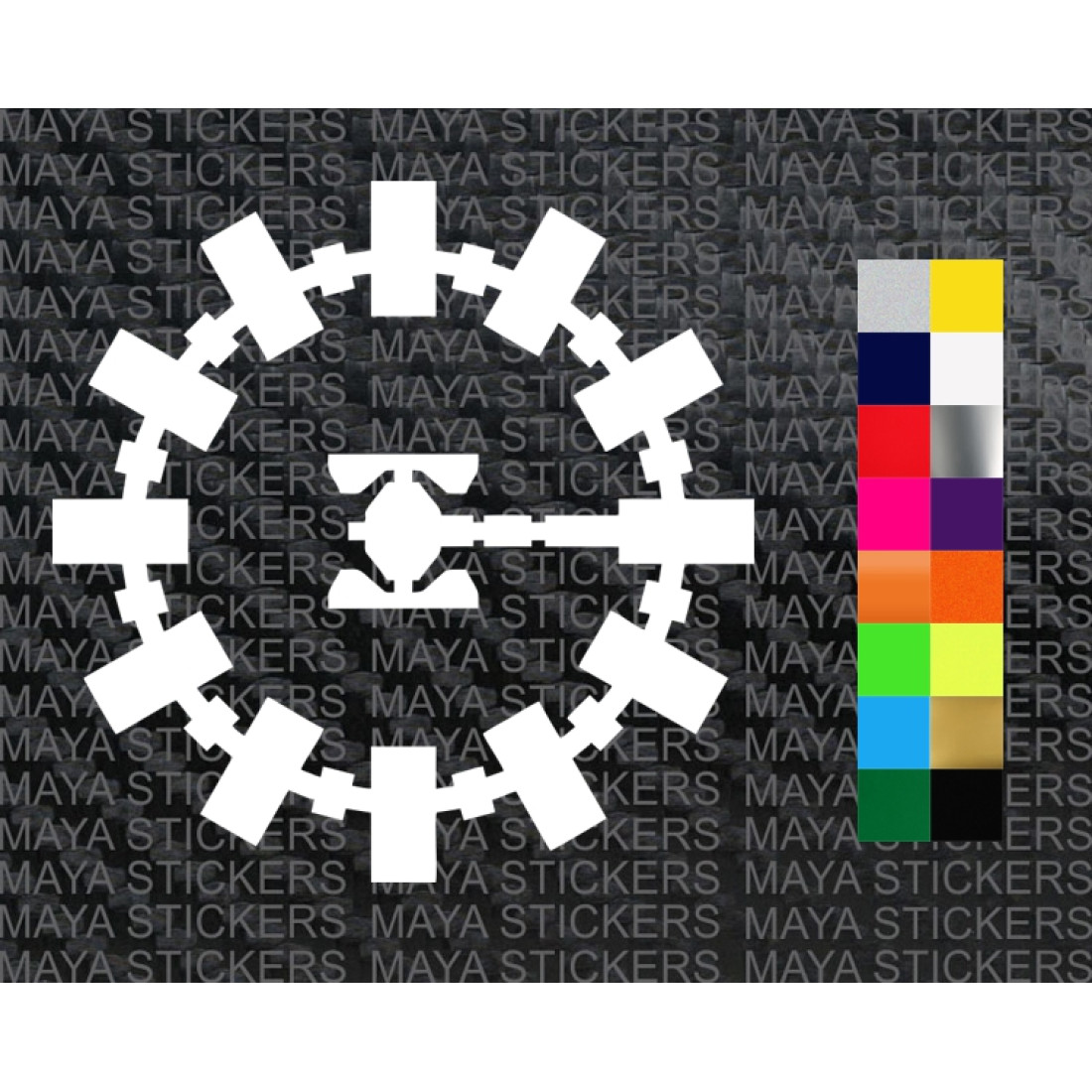 Endurance space ship interstellar logo sticker in custom colors and sizes