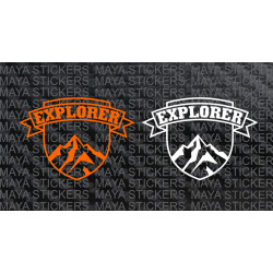 Explorer Mountain stickers for Offroad bikes & SUVs