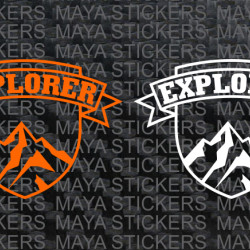 Explorer Mountain stickers for Offroad bikes & SUVs