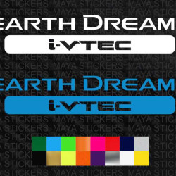 Earth Dreams i-vtec logo stickers for Honda cars