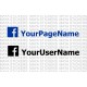 Facebook User Name / Page Name custom stickers 