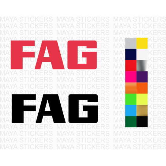 FAG ball bearing logo stickers ( pair of 2 )