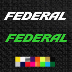 Federal tires logo car stickers  ( Pair of 2 )