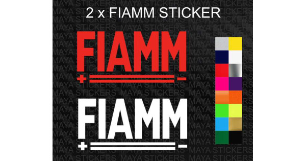 FIAMM logo stickers in custom colors and sizes