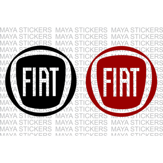 Fiat new round  logo decal stickers for cars