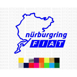Fiat Nurburgring race track logo sticker for all fiat cars