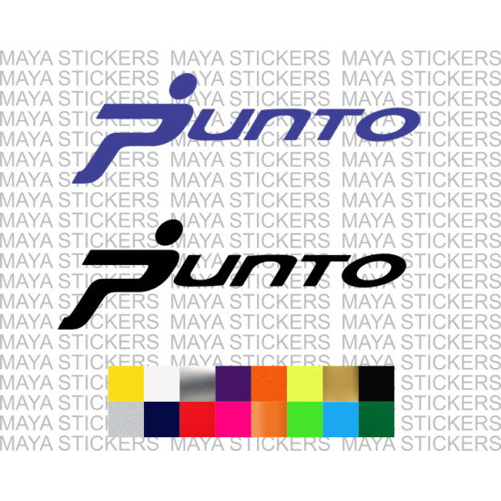 Fiat punto car logo stickers in custom colors and sizes 