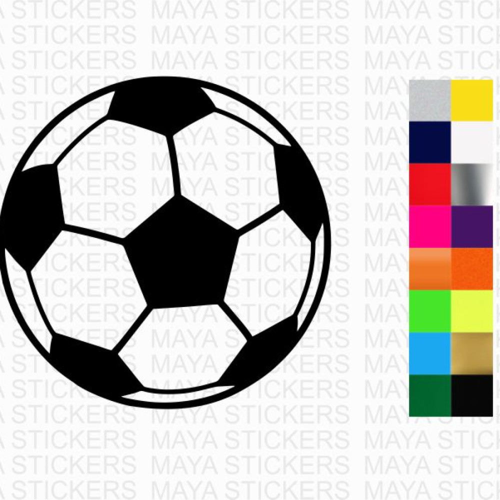 Football decal sticker in custom colors and sizes