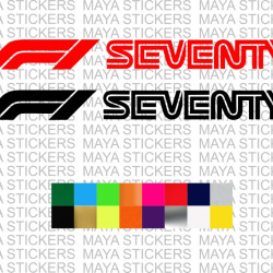 Formula 1 seventy years logo decal sticker for cars, bikes, laptops, wall