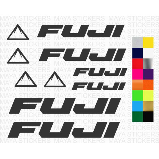Fuji bikes stickers for bicycles and helmets ( combo pack )