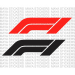 New formula 1 logo decal sticker in custom colors and sizes ( Pair of 2 stickers )