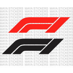  formula 1 logo decal sticker in custom colors and sizes ( Pair of 2 stickers )